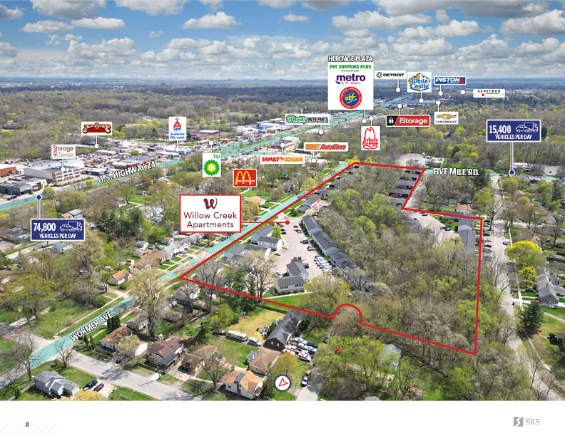 Redford, MI Willow Creek Apartments Multifamily investment sale in