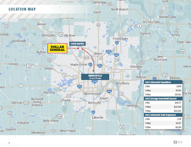 Coon Rapids, MN Dollar General Retail investment sale in Coon
