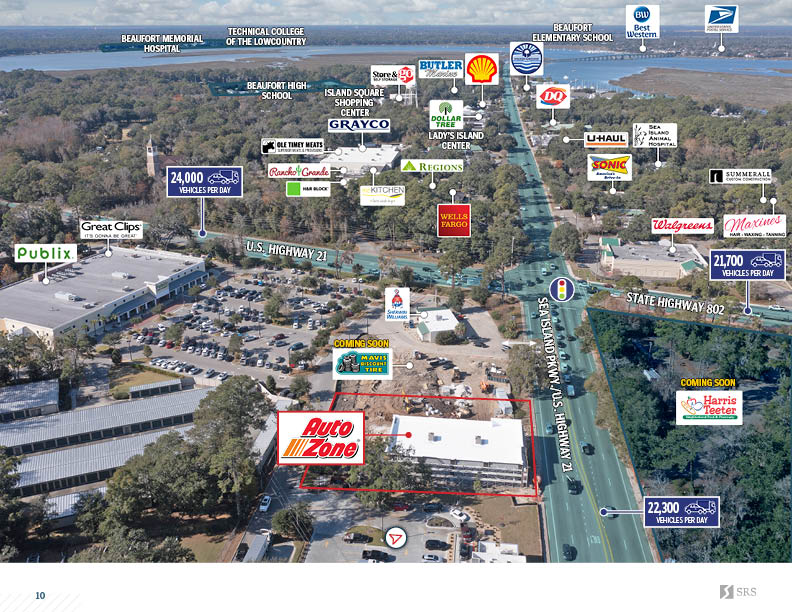 Beaufort, SC AutoZone Retail investment sale in Beaufort, South