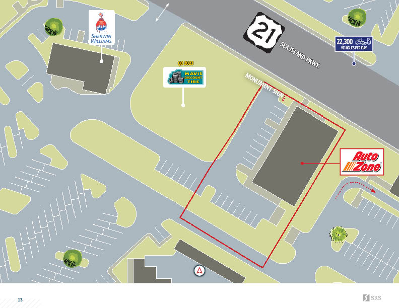 Beaufort, SC AutoZone Retail investment sale in Beaufort, South