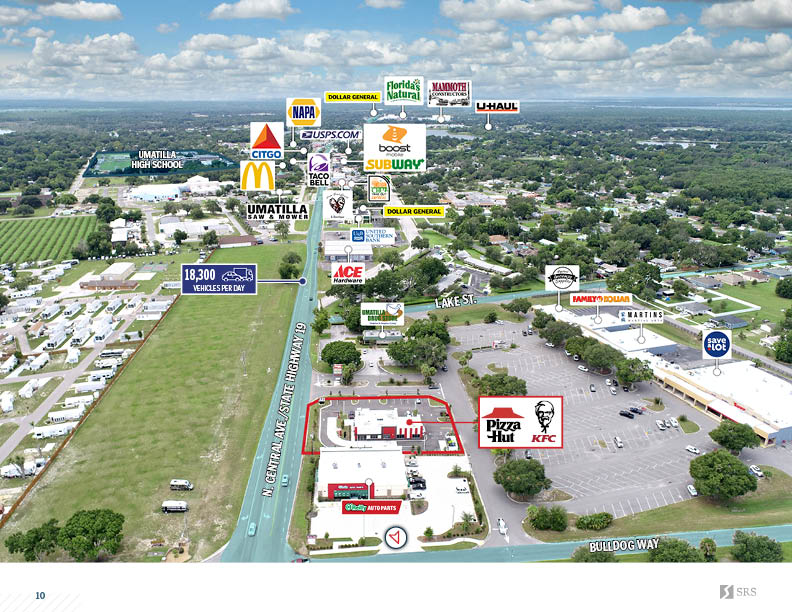 Umatilla, FL Pizza Hut/KFC Retail investment sale in Umatilla