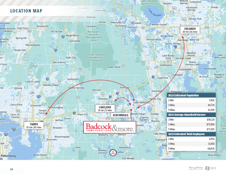 Auburndale, FL Badcock Home Furniture Retail investment sale in
