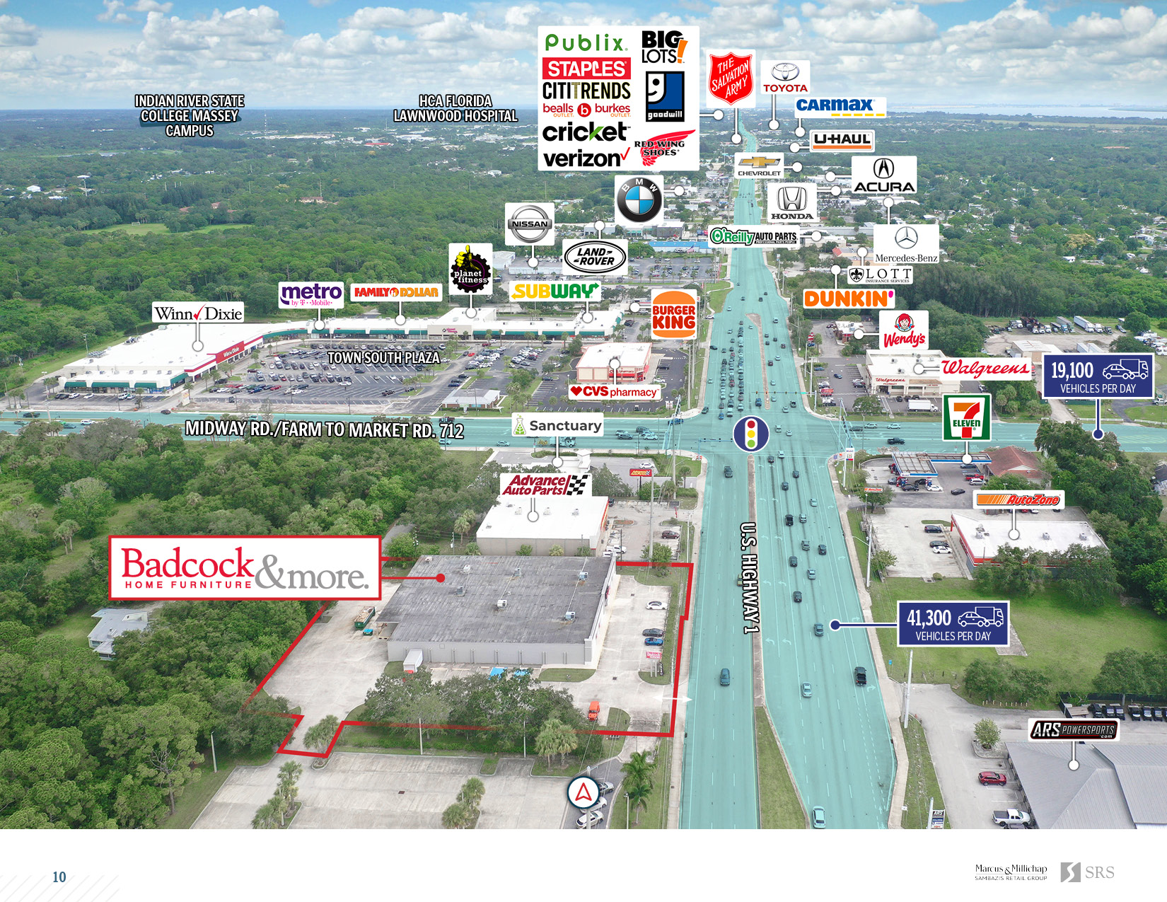 Fort Pierce, FL Badcock Furniture Retail investment sale in Fort