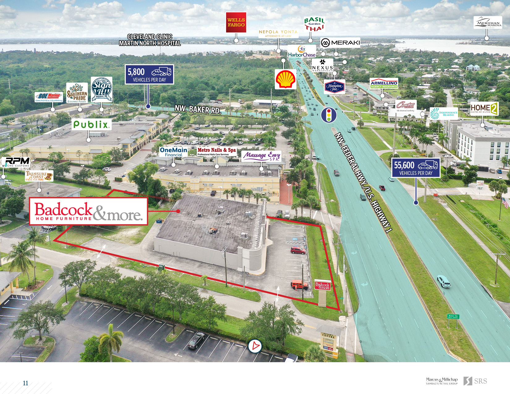 Stuart, FL Badcock Furniture Retail investment sale in Stuart