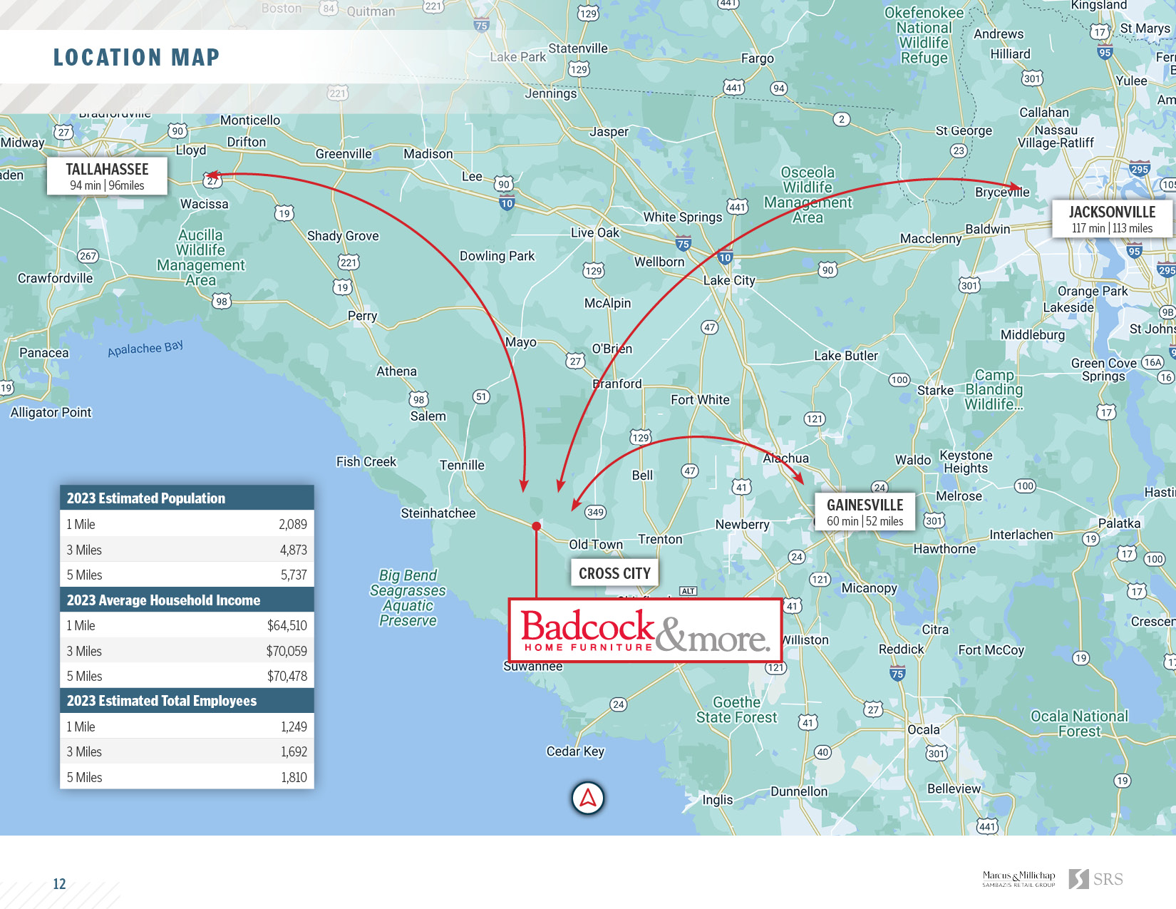 Cross City, FL Badcock Furniture Retail investment sale in Cross