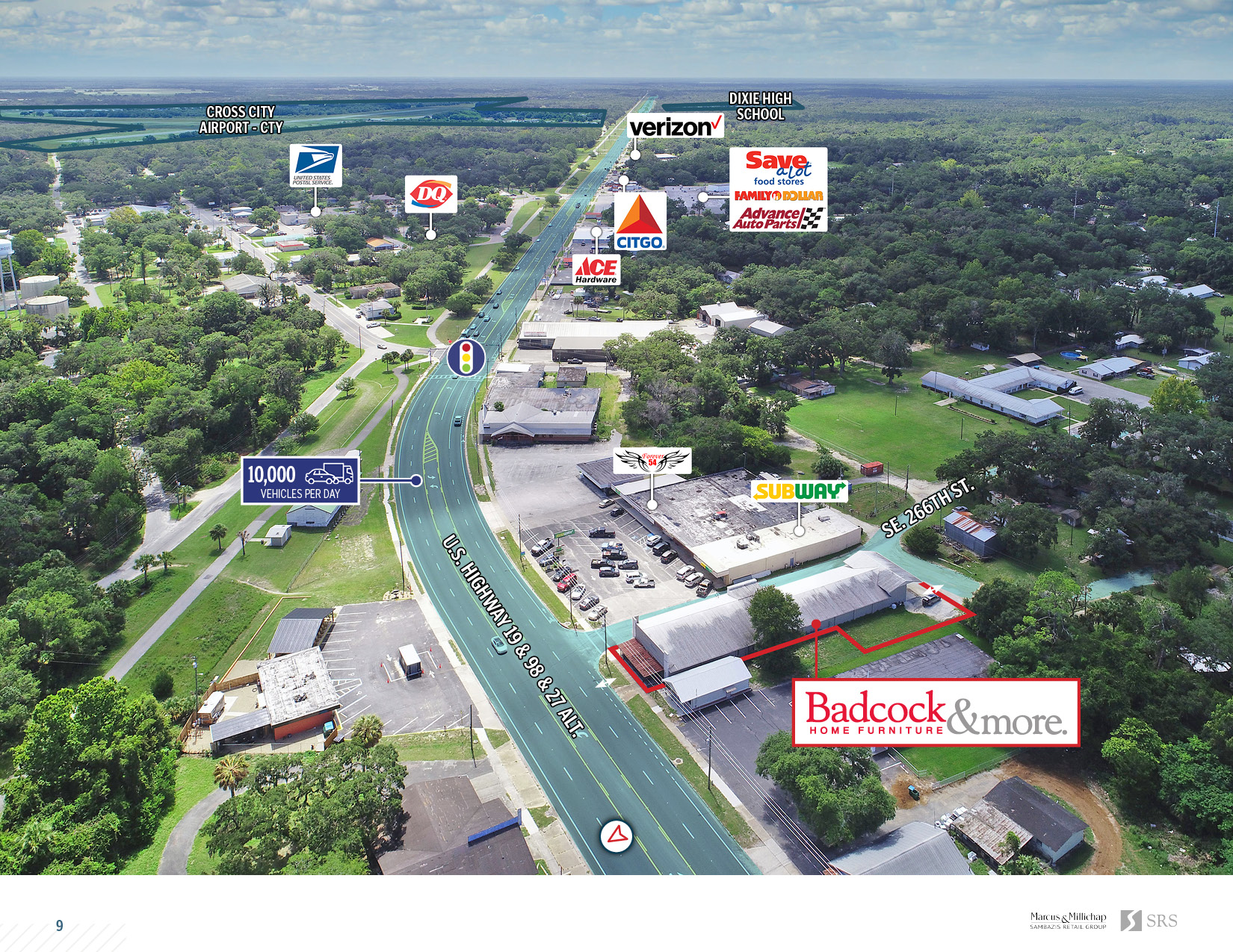 Cross City, FL Badcock Furniture Retail investment sale in Cross